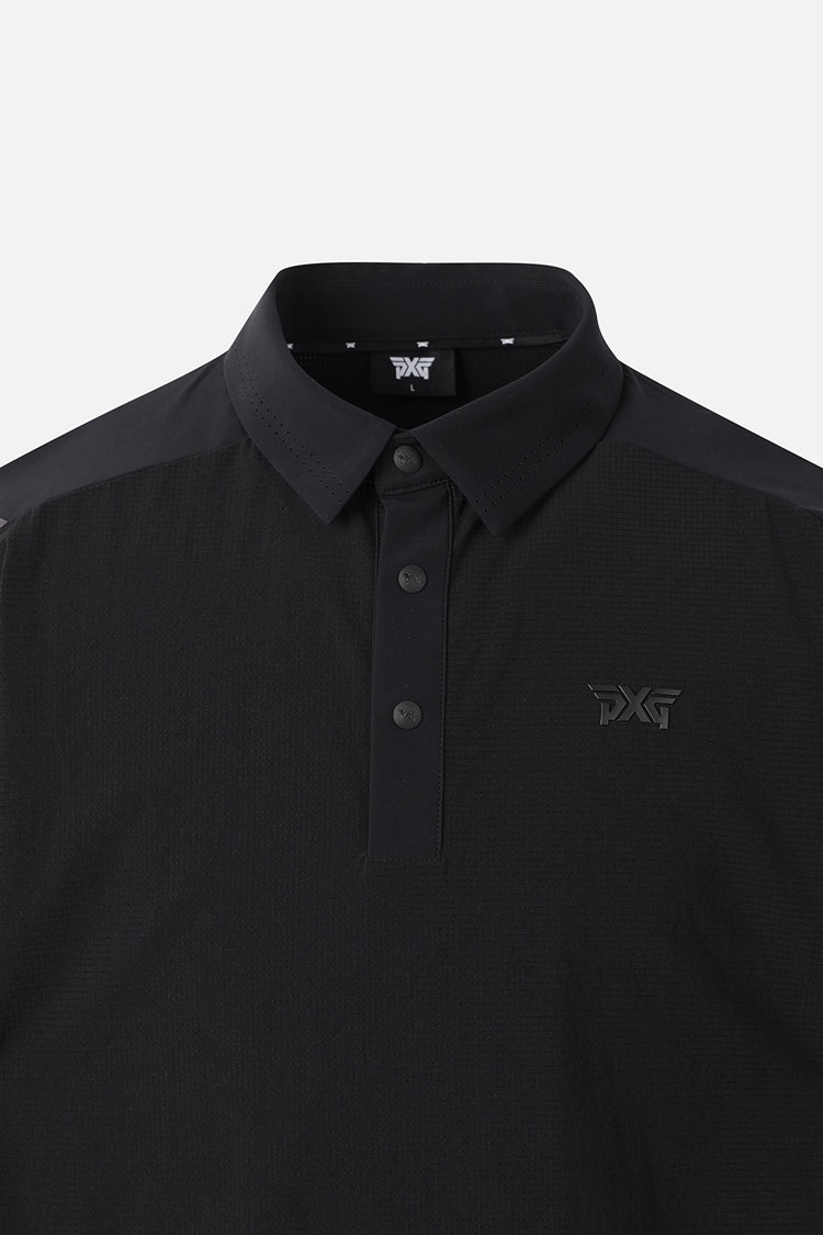 SUMMER WOVEN HYBRID COLLAR SHORT-SLEEVE