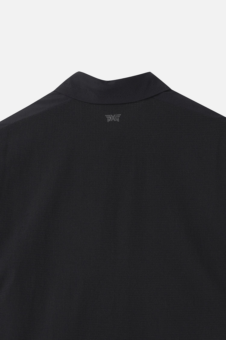 SUMMER WOVEN HYBRID COLLAR SHORT-SLEEVE