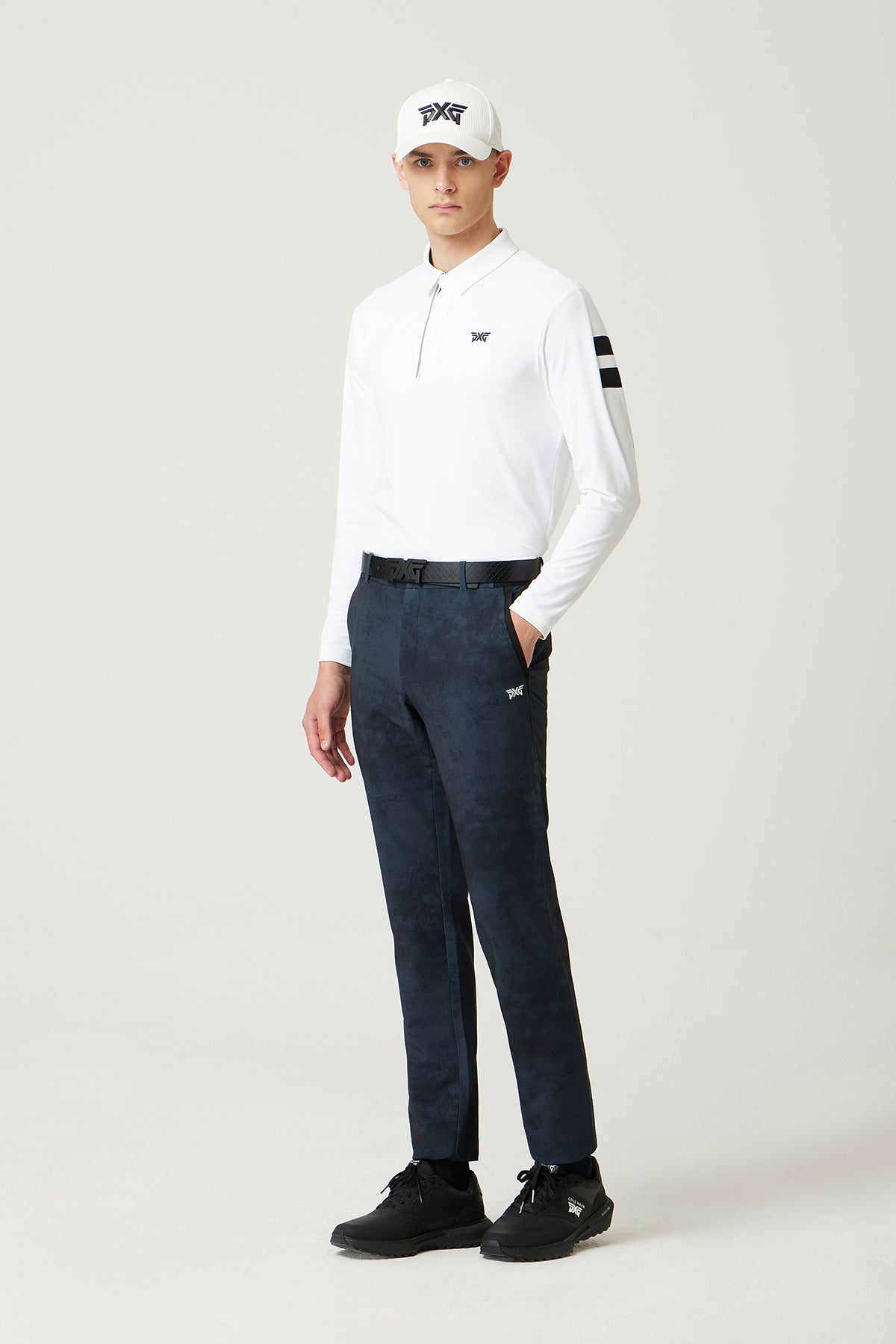 MNS FA KNITTED POINT COLLAR LS