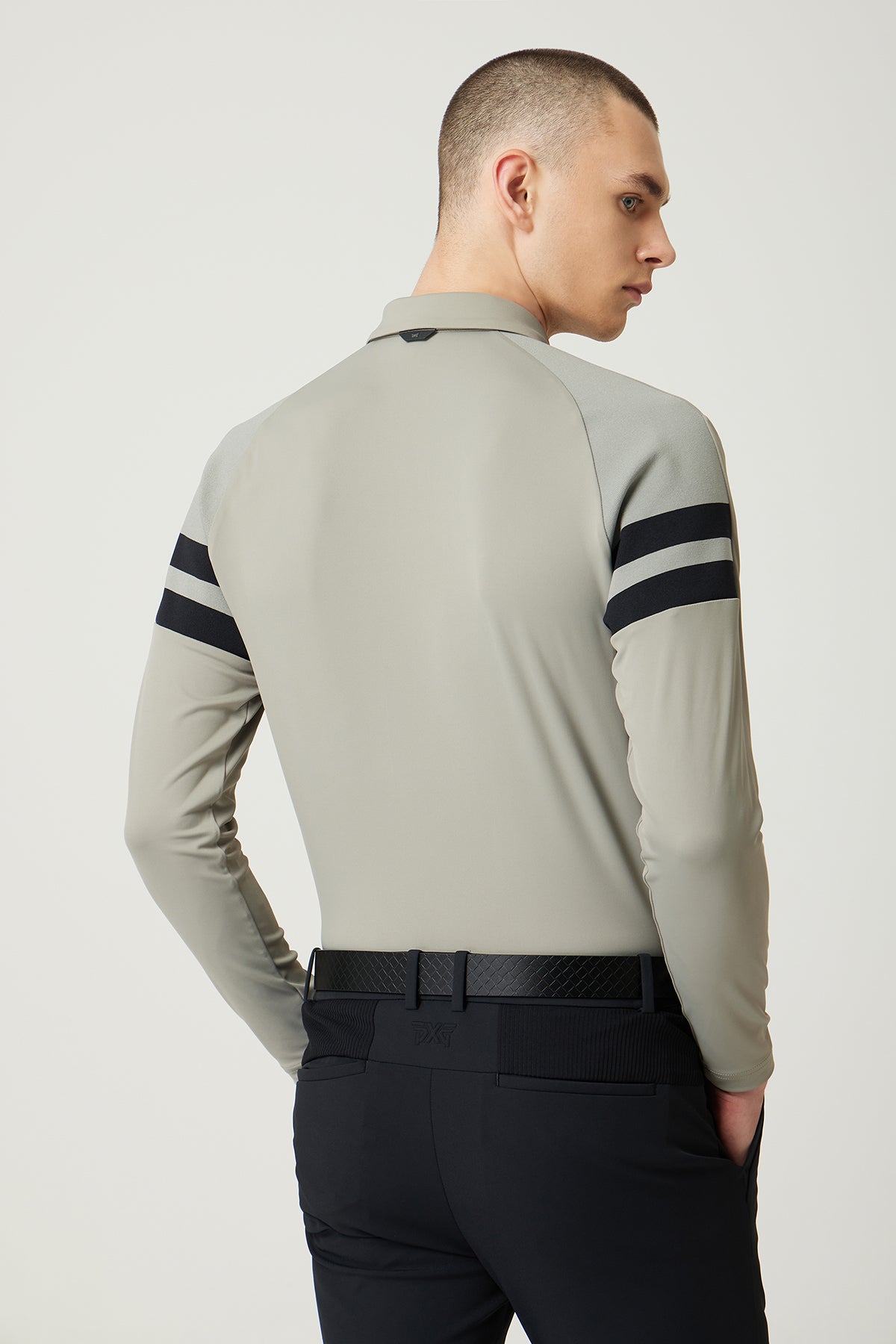 MNS FA KNITTED POINT COLLAR LS