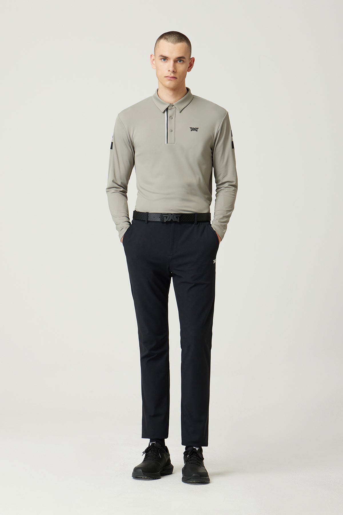 MNS FA KNITTED POINT COLLAR LS