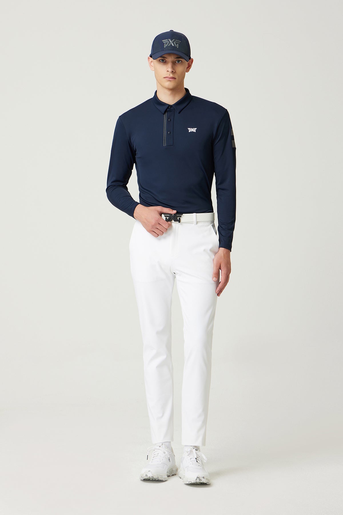 MNS FA KNITTED POINT COLLAR LS