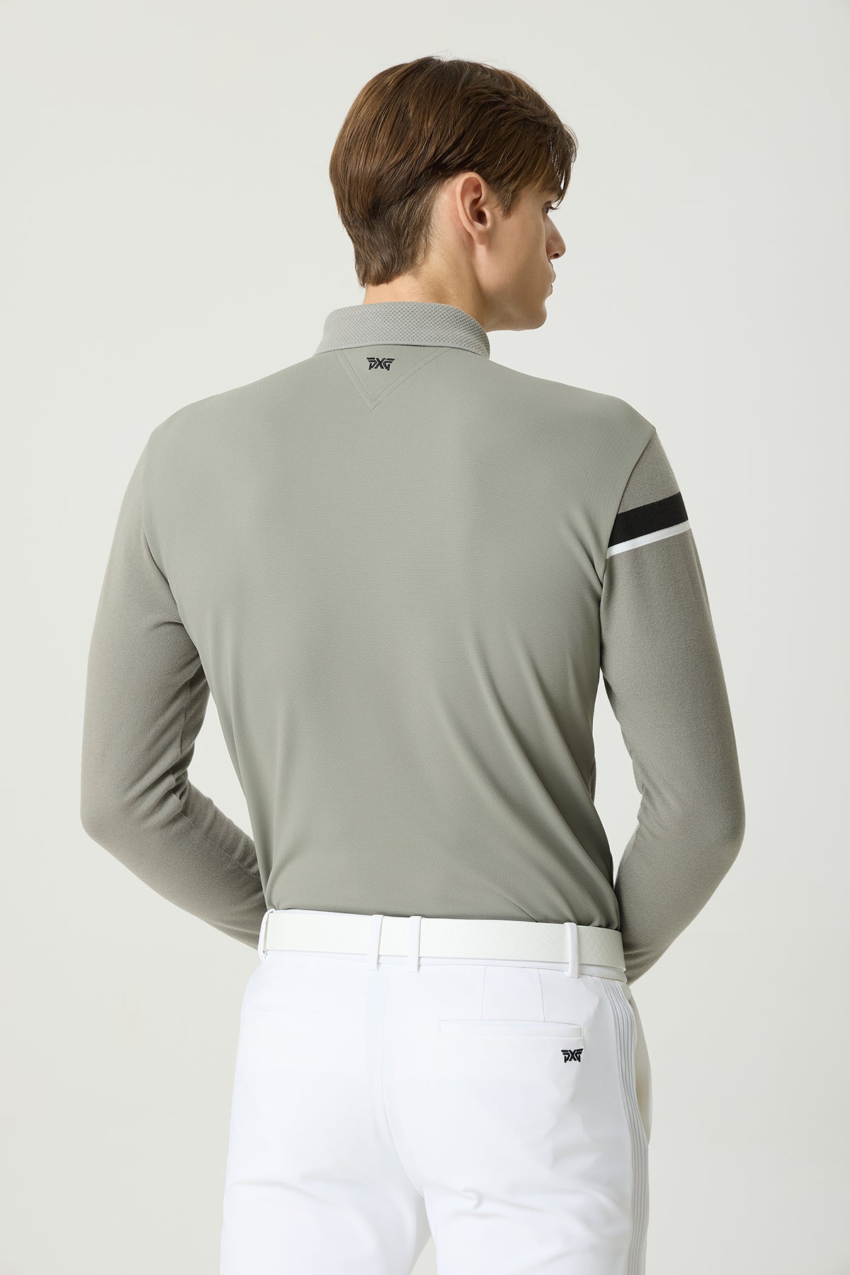 MNS FA KNIT HYBRID COLLAR LS
