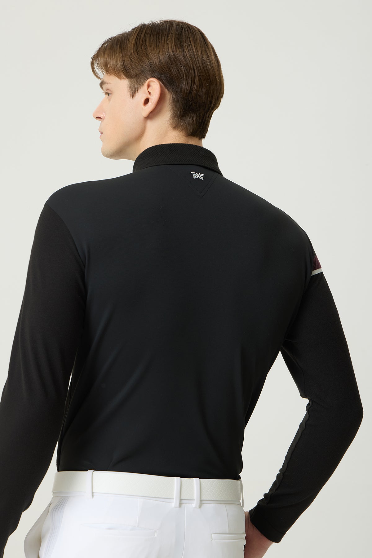 MNS FA KNIT HYBRID COLLAR LS