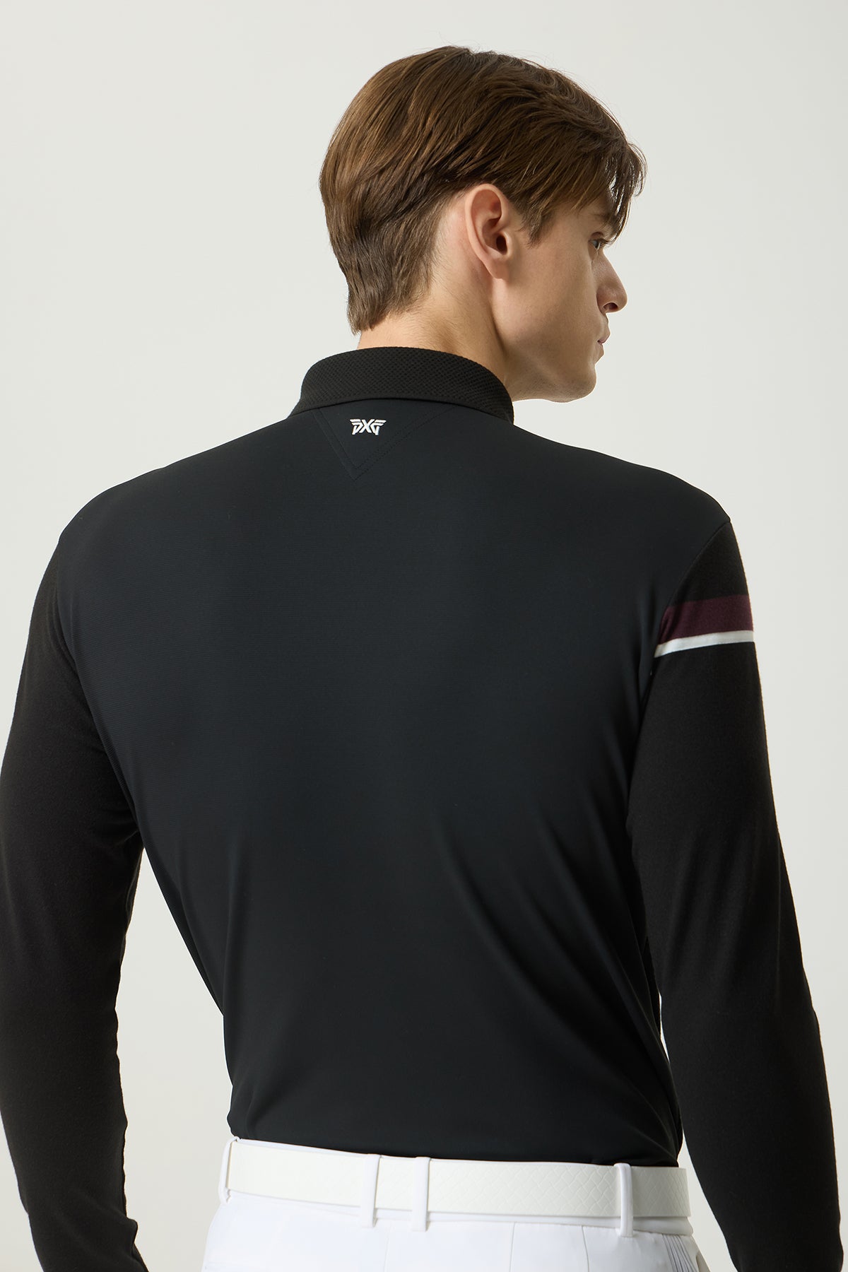 MNS FA KNIT HYBRID COLLAR LS