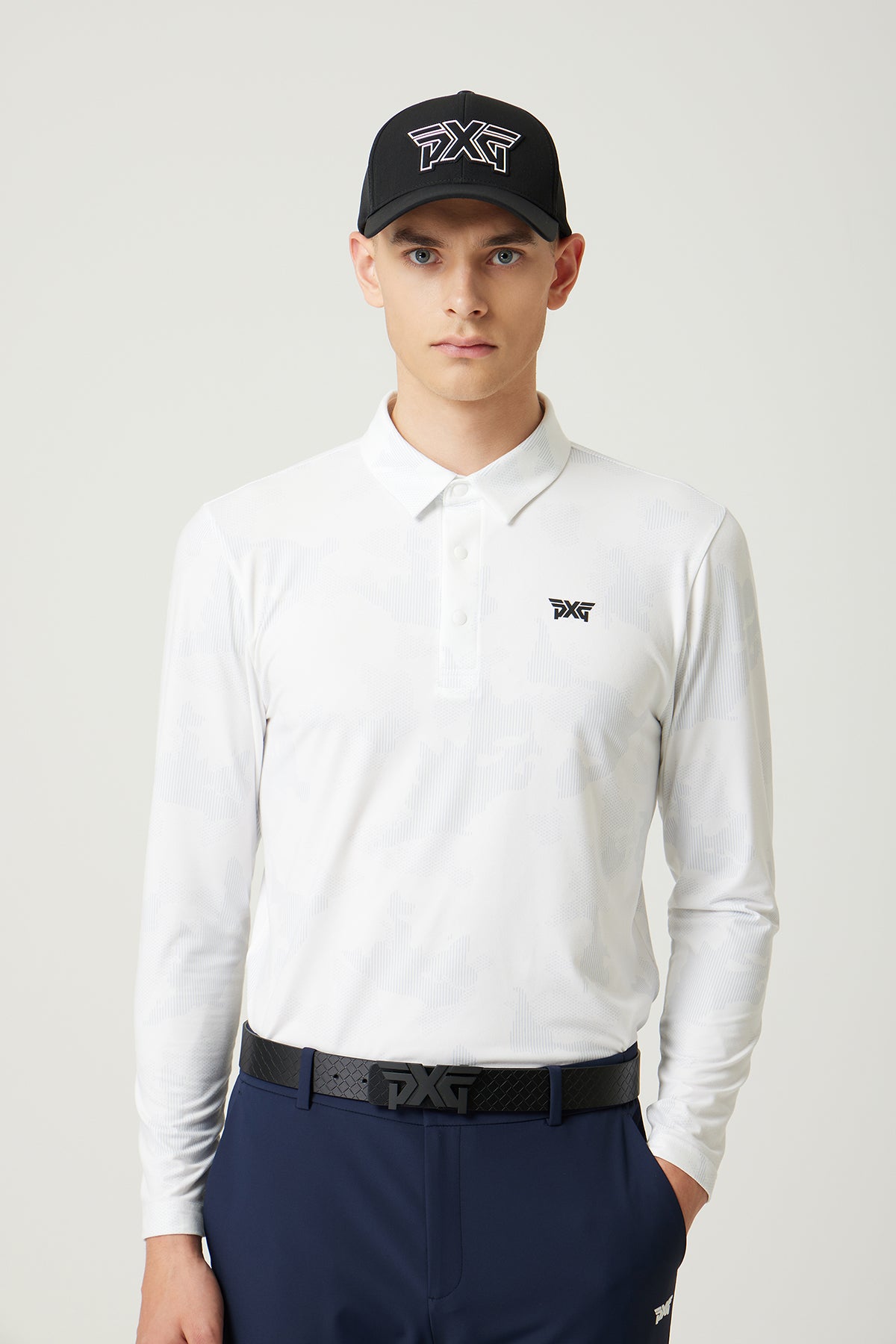 MNS FA PATTERN COLLAR LS