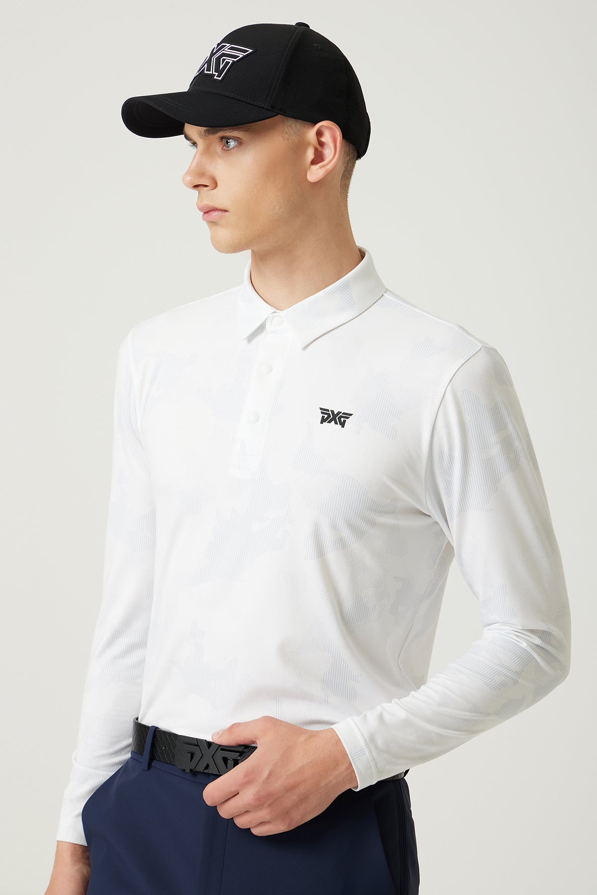 MNS FA PATTERN COLLAR LS