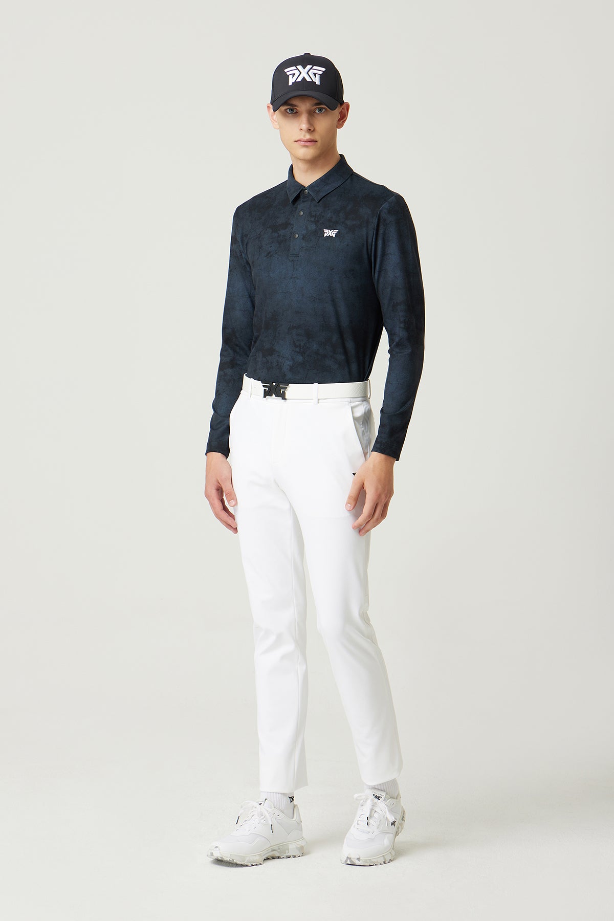 MNS FA PATTERN COLLAR LS