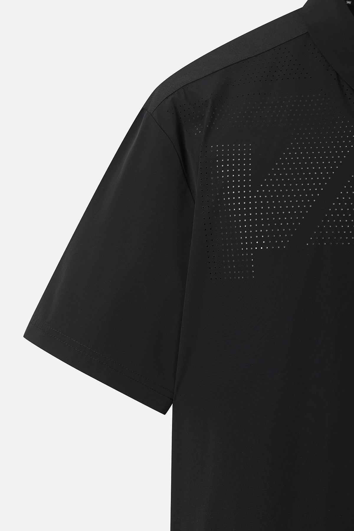 MNS SM WOVEN LOOSE FIT COLLAR SS