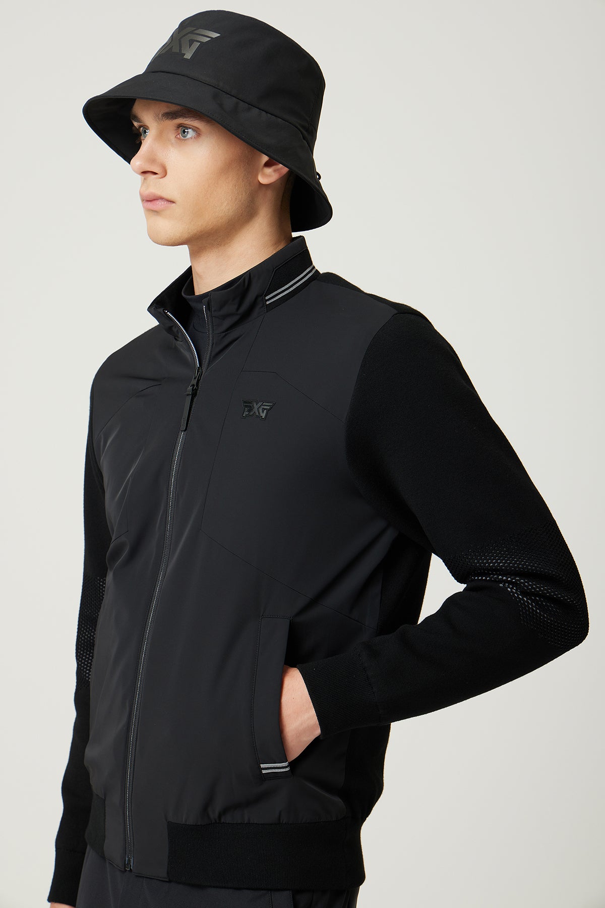 MNS FA HYBRID FULL ZIP-UP SWEATER
