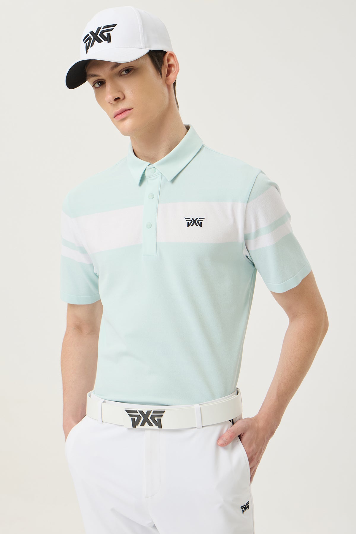 SUMMER KNIT HYBRID COLLAR SHORT-SLEEVE