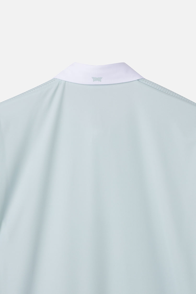 SUMMER KNITTED POINT COLLAR SHORT-SLEEVE