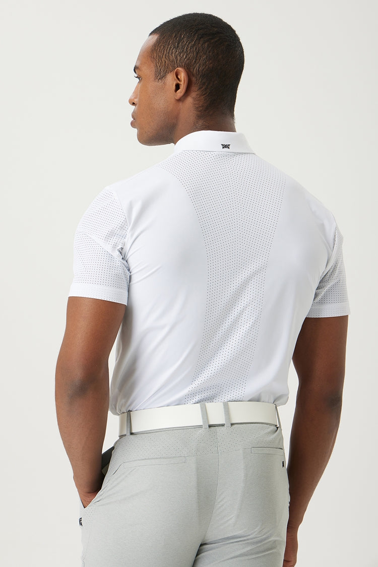 SUMMER ESSENTIAL PERFORATED COLLAR SHORT-SLEEVE