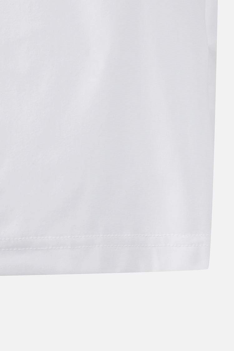 SUMMER ESSENTIAL PERFORATED COLLAR SHORT-SLEEVE