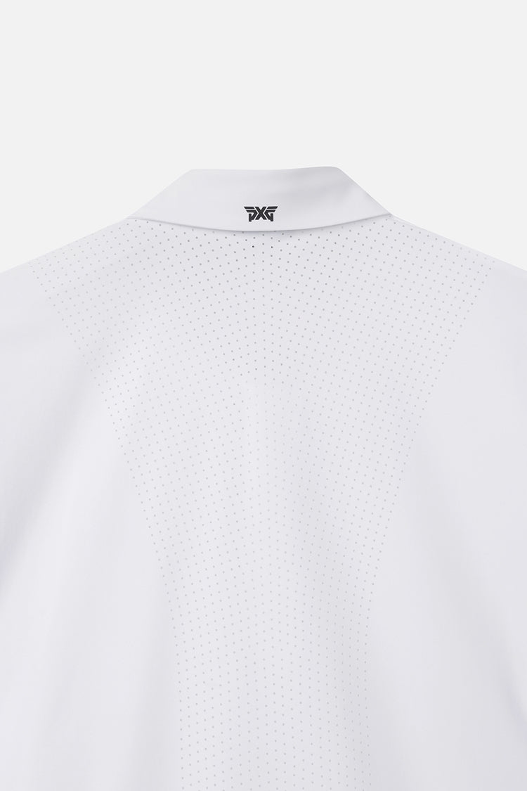 SUMMER ESSENTIAL PERFORATED COLLAR SHORT-SLEEVE