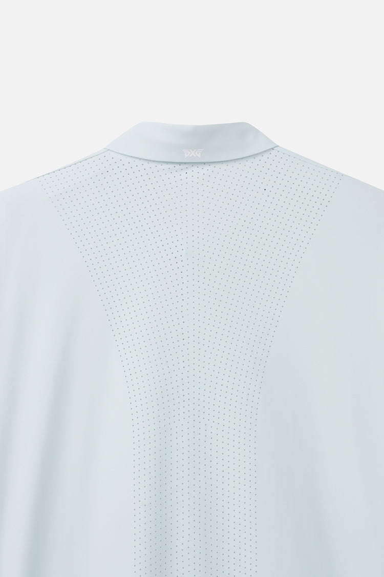 SUMMER ESSENTIAL PERFORATED COLLAR SHORT-SLEEVE