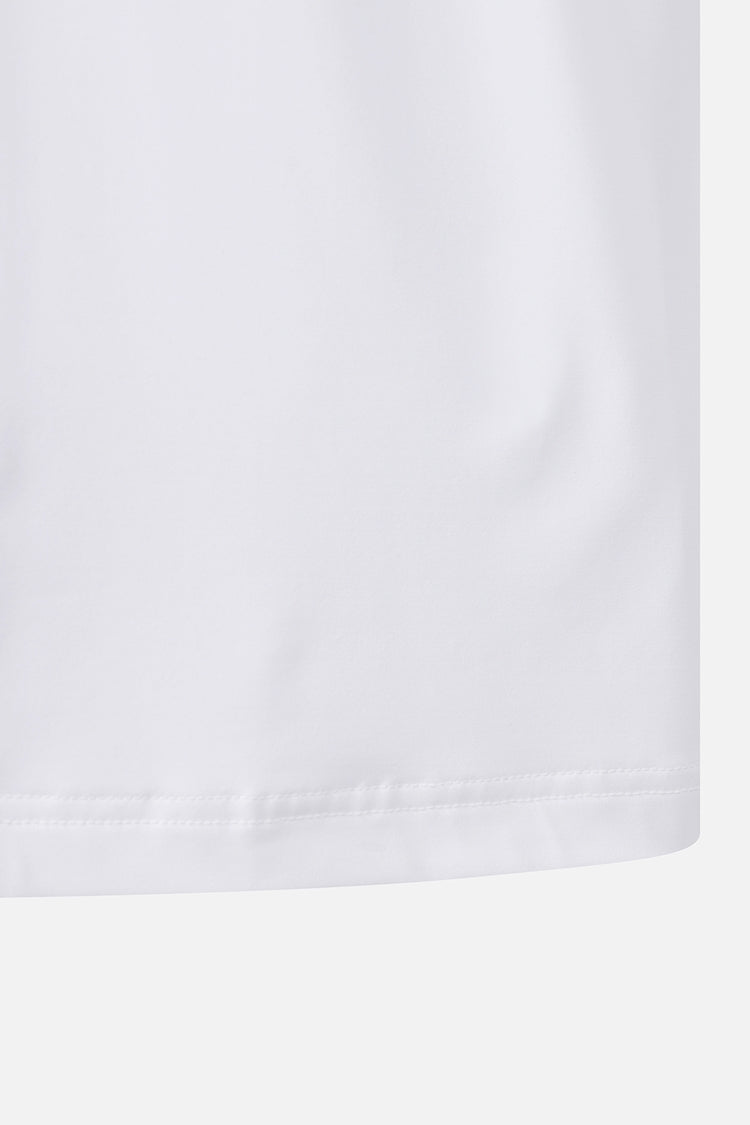 SUMMER COLOR POINT PERFORATED COLLAR SHORT-SLEEVE