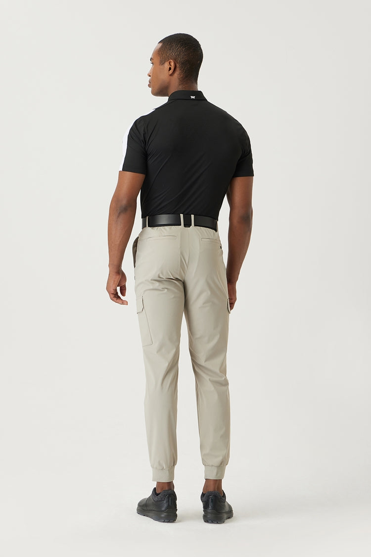 SUMMER COLOR POINT PERFORATED COLLAR SHORT-SLEEVE