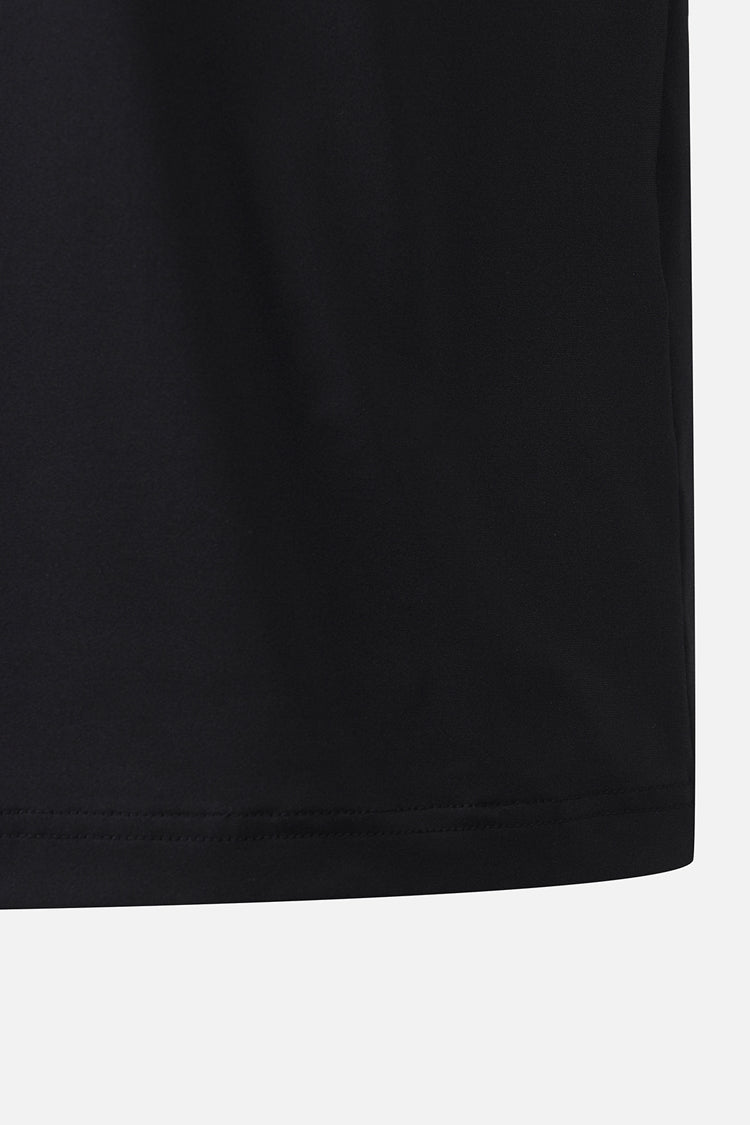 SUMMER COLOR POINT PERFORATED COLLAR SHORT-SLEEVE