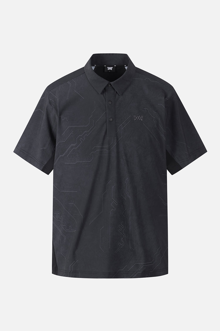 SUMMER PATTERN COLLAR SHORT-SLEEVE