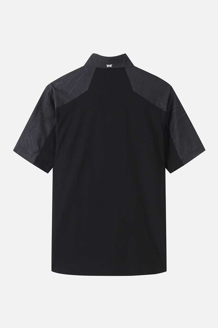 SUMMER PATTERN COLLAR SHORT-SLEEVE