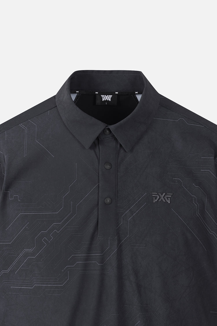 SUMMER PATTERN COLLAR SHORT-SLEEVE