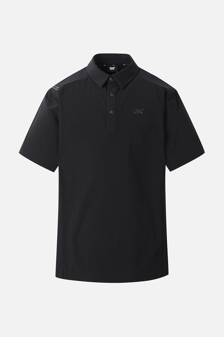 SUMMER WOVEN HYBRID COLLAR SHORT-SLEEVE