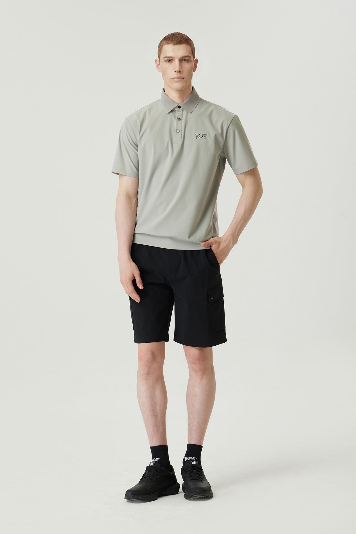 PGG ネービー ポロシャツ　M MNS NEW LOGO POINT COLLAR SS – PXG APPAREL