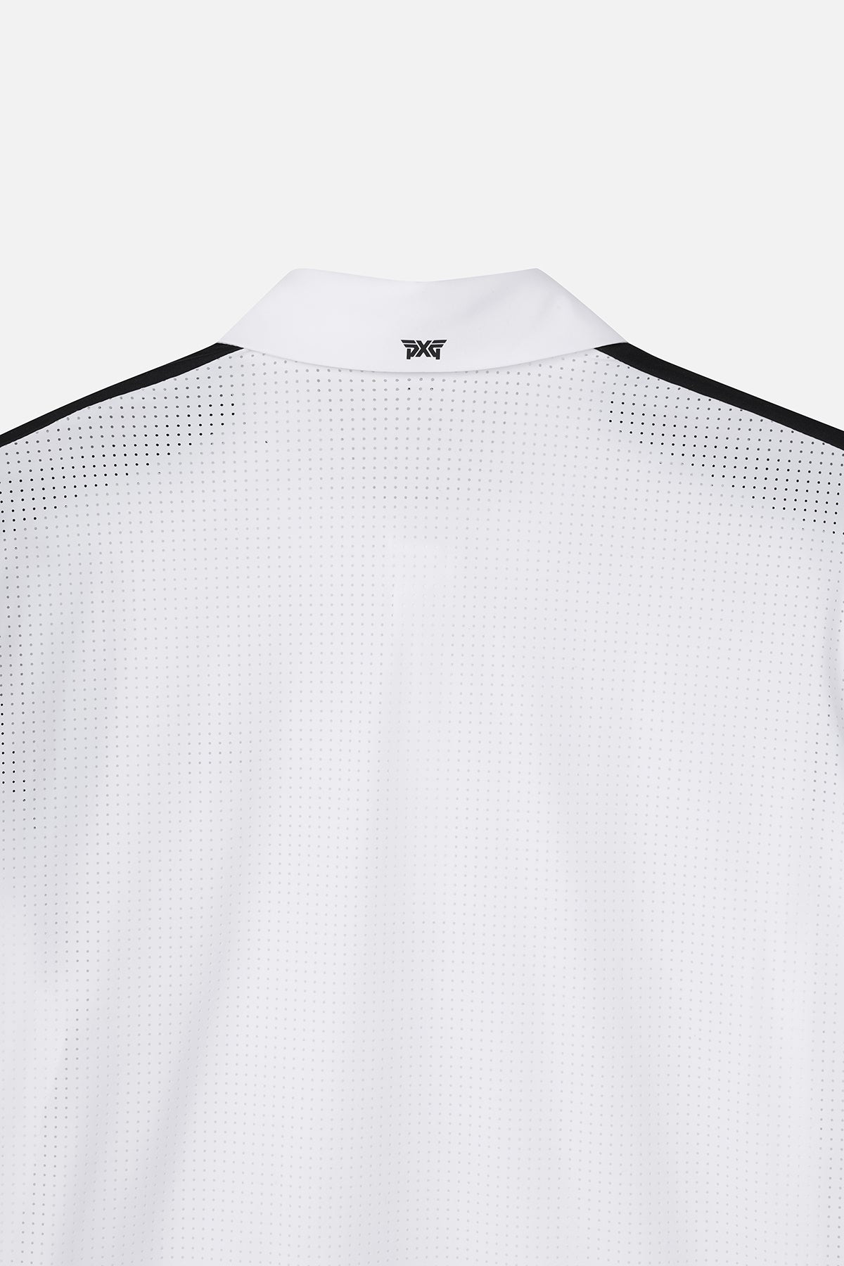 SUMMER COLOR BLOCKED PERFORATED COLLAR SHORT-SLEEVE