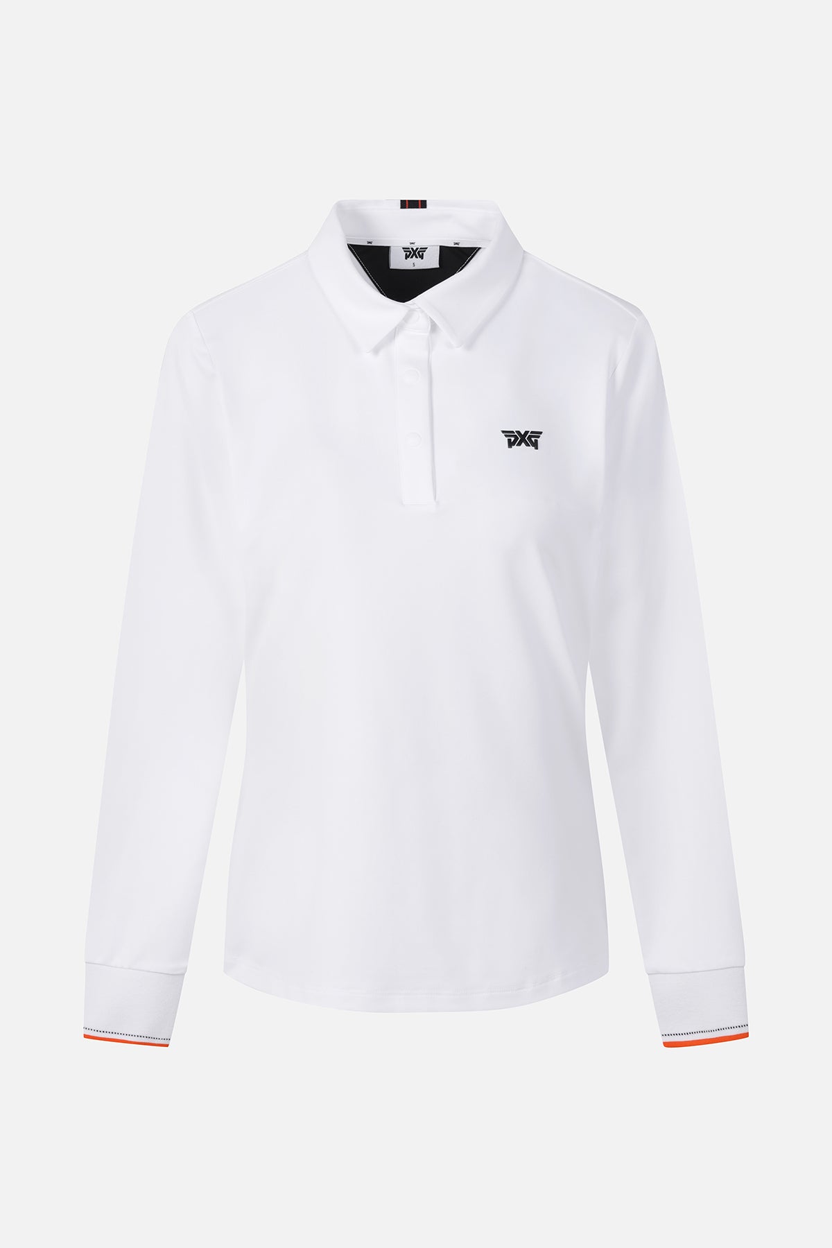 WOMENS BUTTON COLLAR LONG-SLEEVE