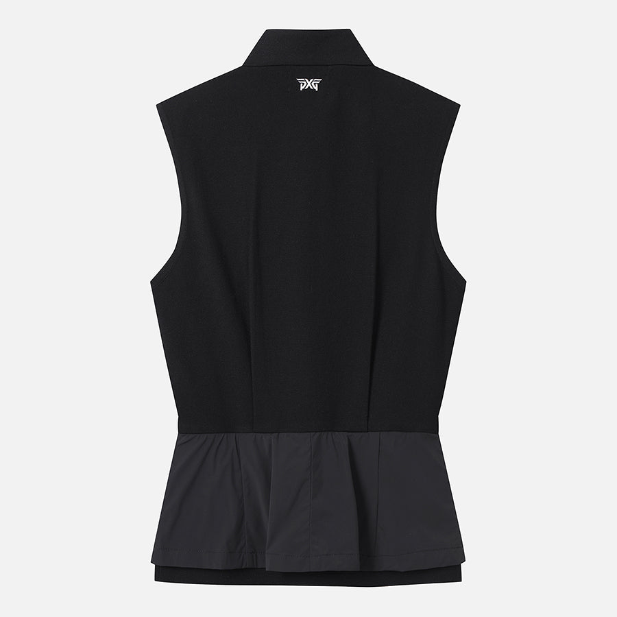 WOMENS HYBRID FULL ZIP-UP KNIT VEST