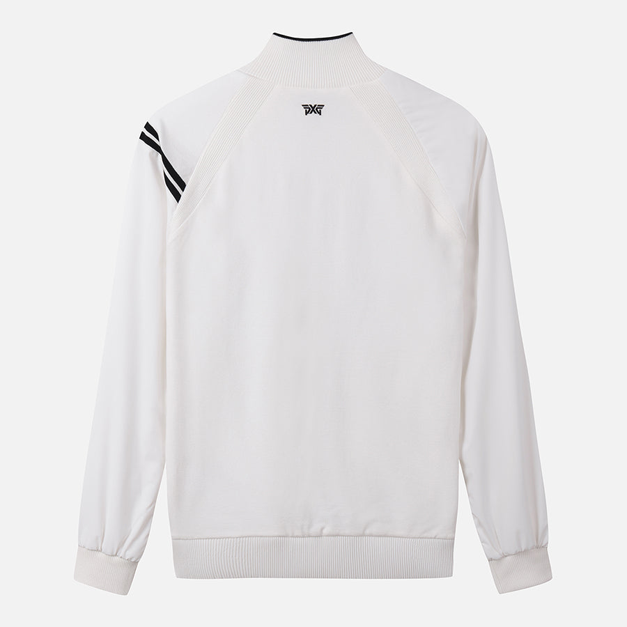 MNS WT LINE POINT HALF ZIP WINDPROOF SWEATER