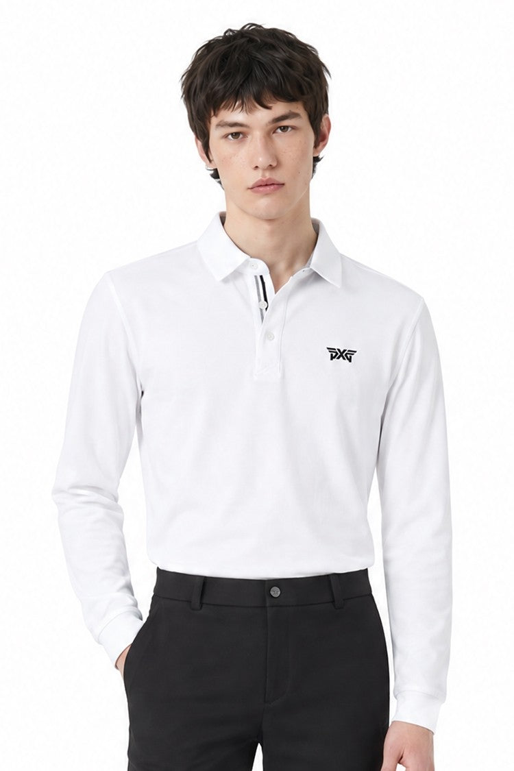 MNS ESSENTITAL BRUSHED COLLAR LS