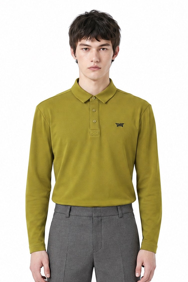 MNS ESSENTITAL BRUSHED COLLAR LS