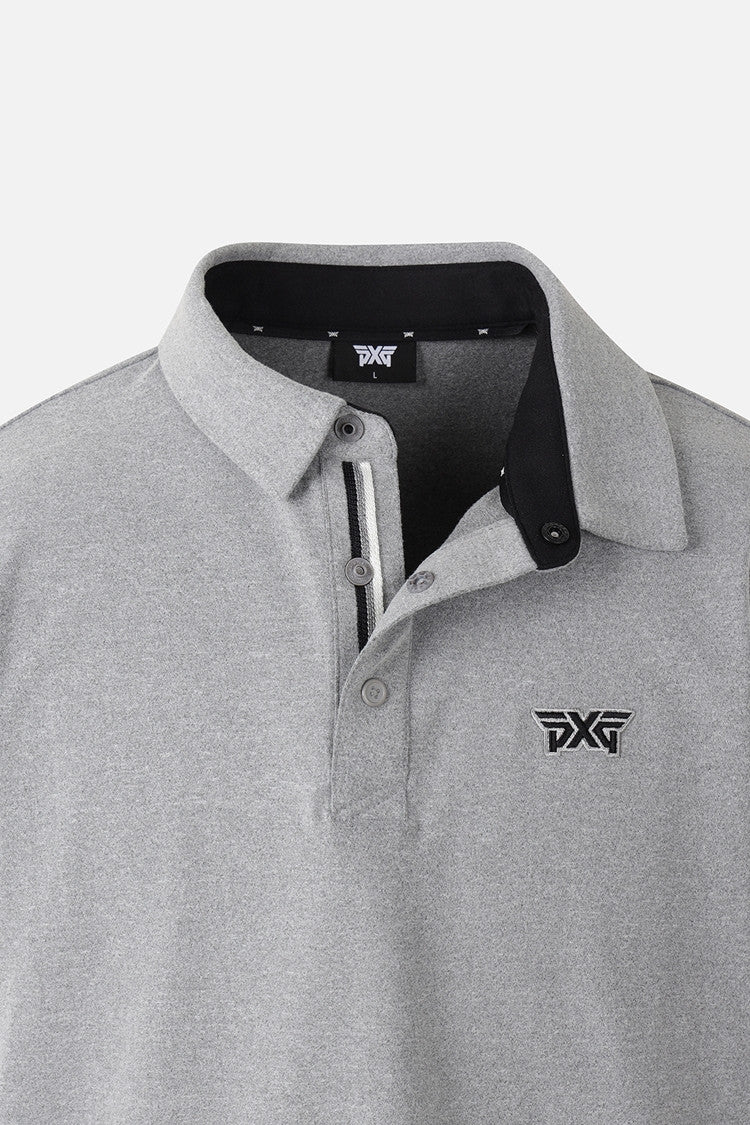 MNS ESSENTITAL BRUSHED COLLAR LS