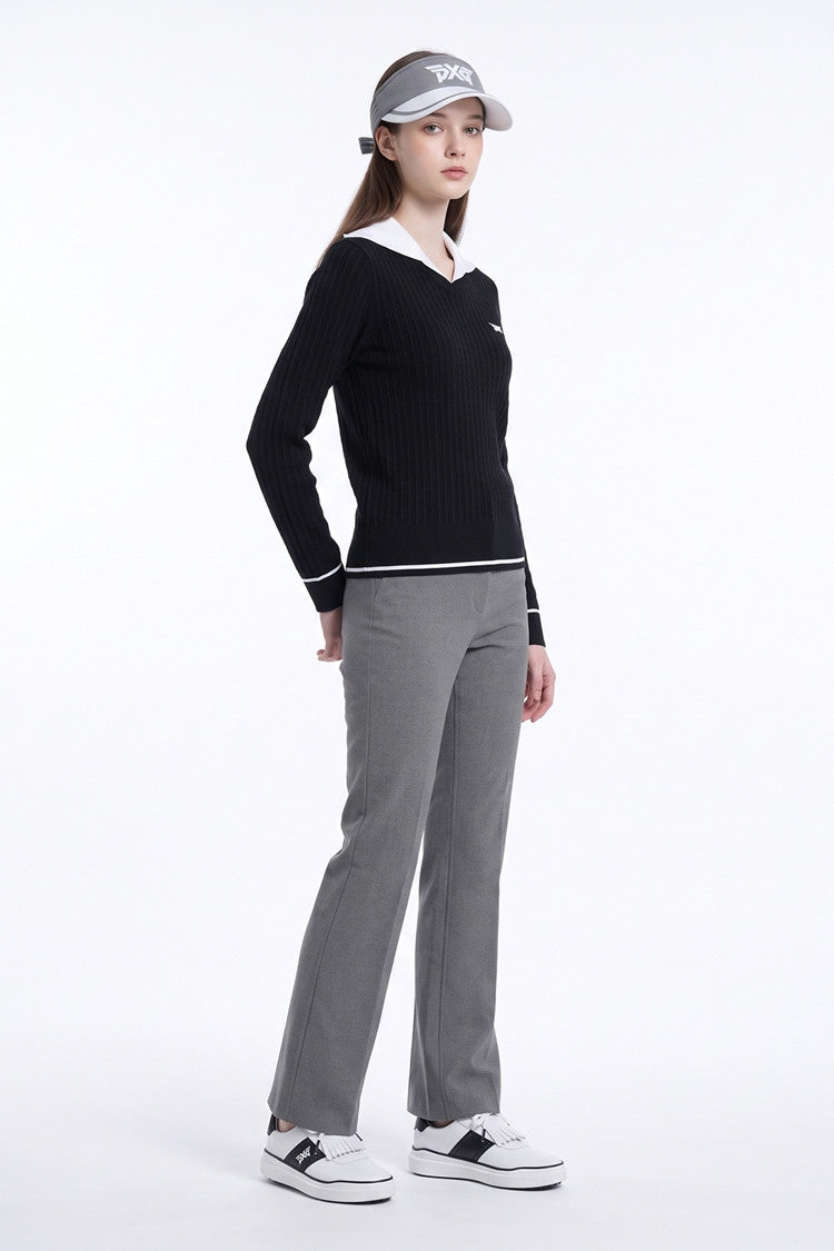 WMNS OPEN COLLAR SWEATER