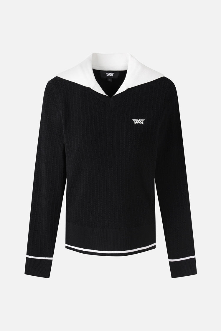 WMNS OPEN COLLAR SWEATER