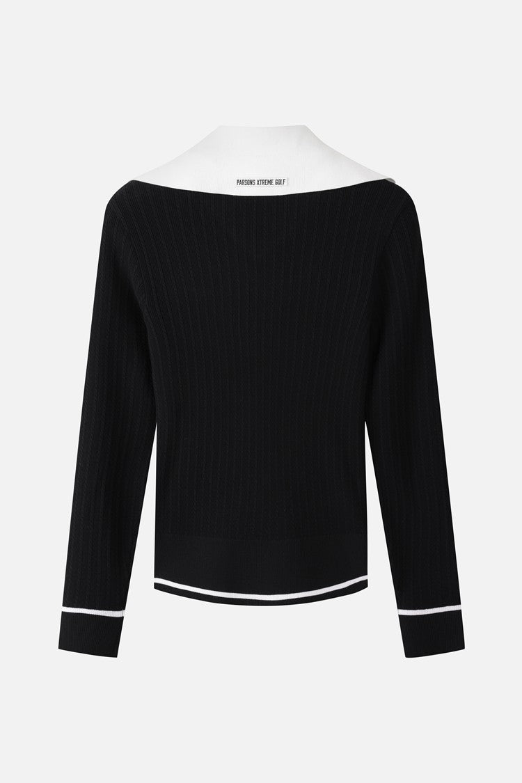WMNS OPEN COLLAR SWEATER