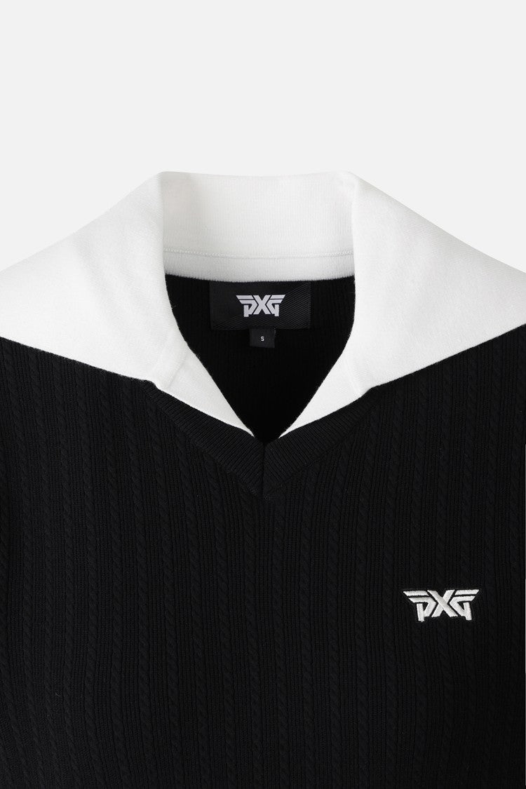 WMNS OPEN COLLAR SWEATER