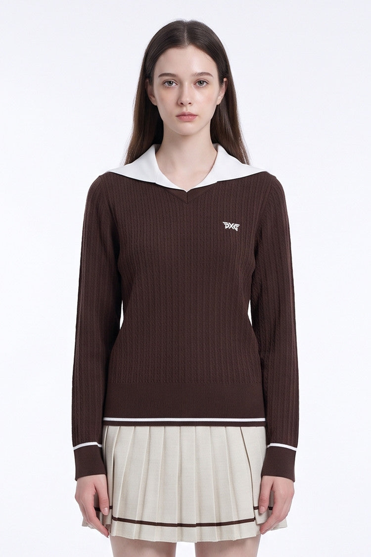 WMNS OPEN COLLAR SWEATER