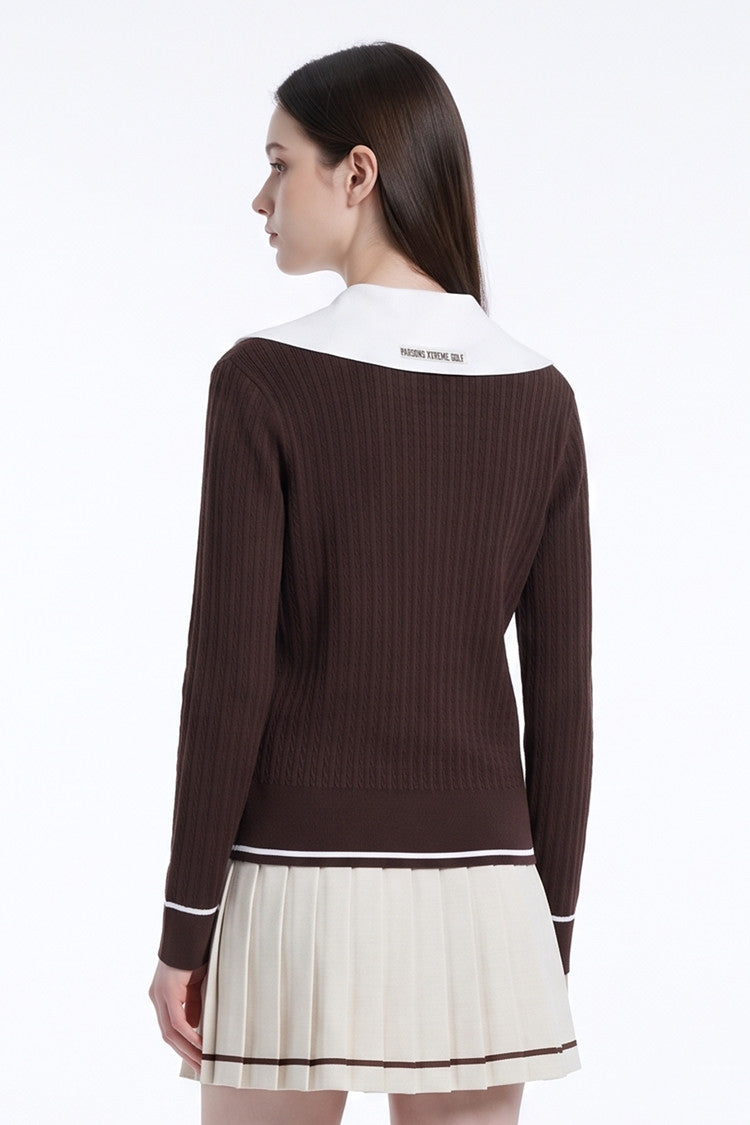 WMNS OPEN COLLAR SWEATER