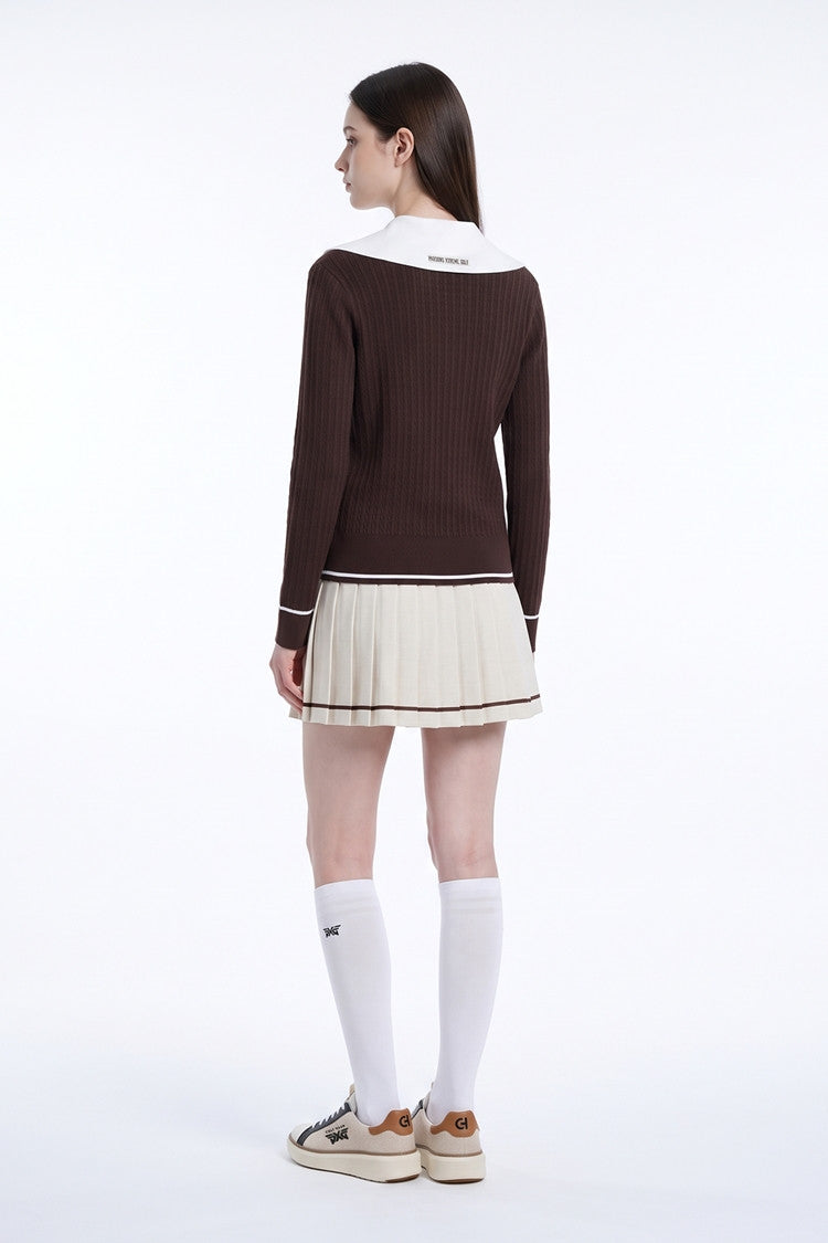 WMNS OPEN COLLAR SWEATER