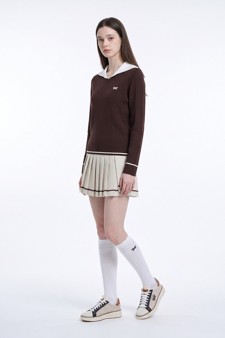 WMNS OPEN COLLAR SWEATER