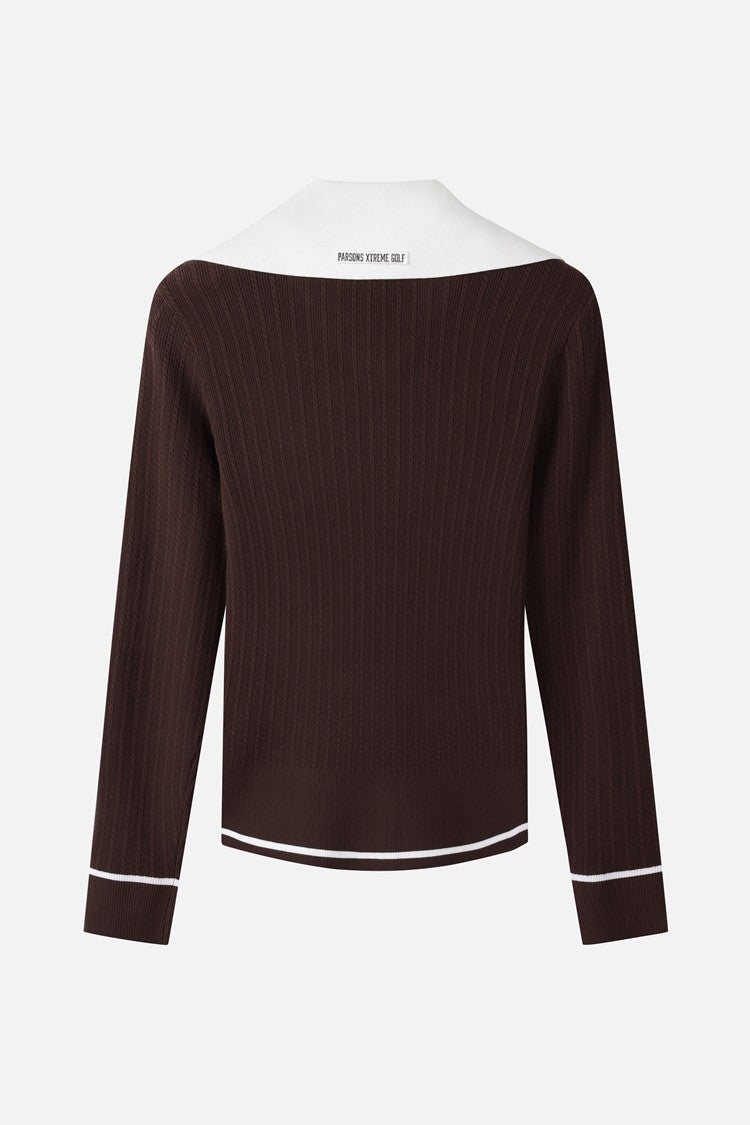 WMNS OPEN COLLAR SWEATER