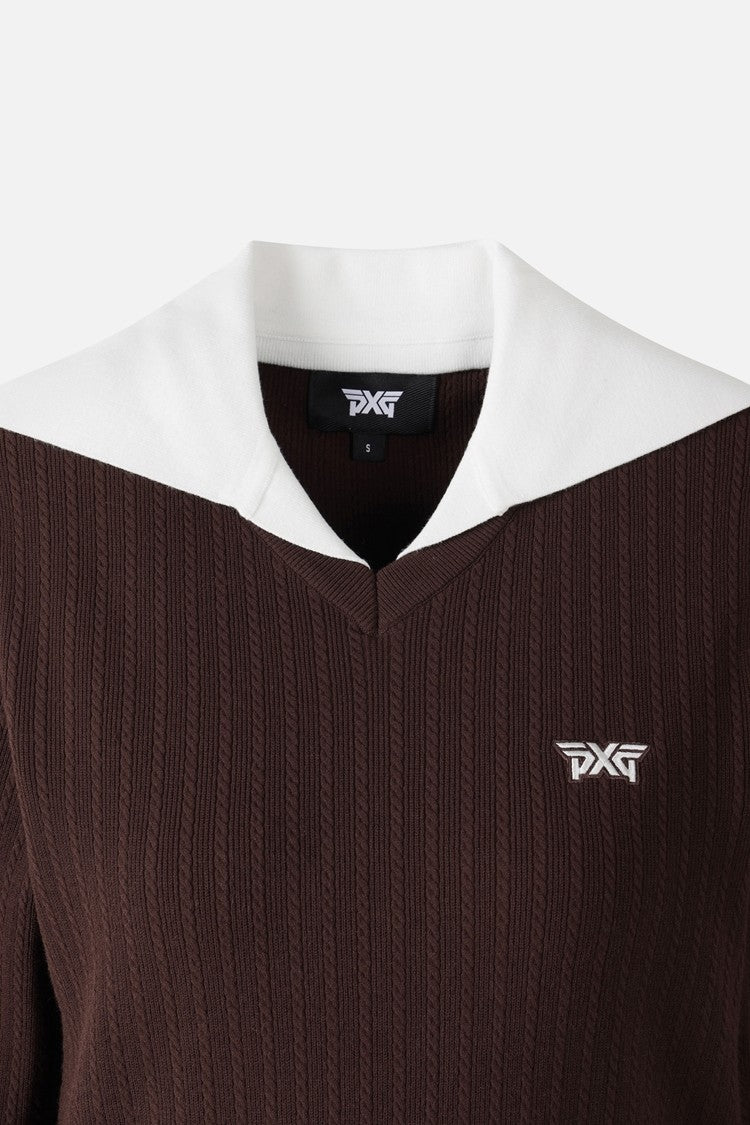 WMNS OPEN COLLAR SWEATER