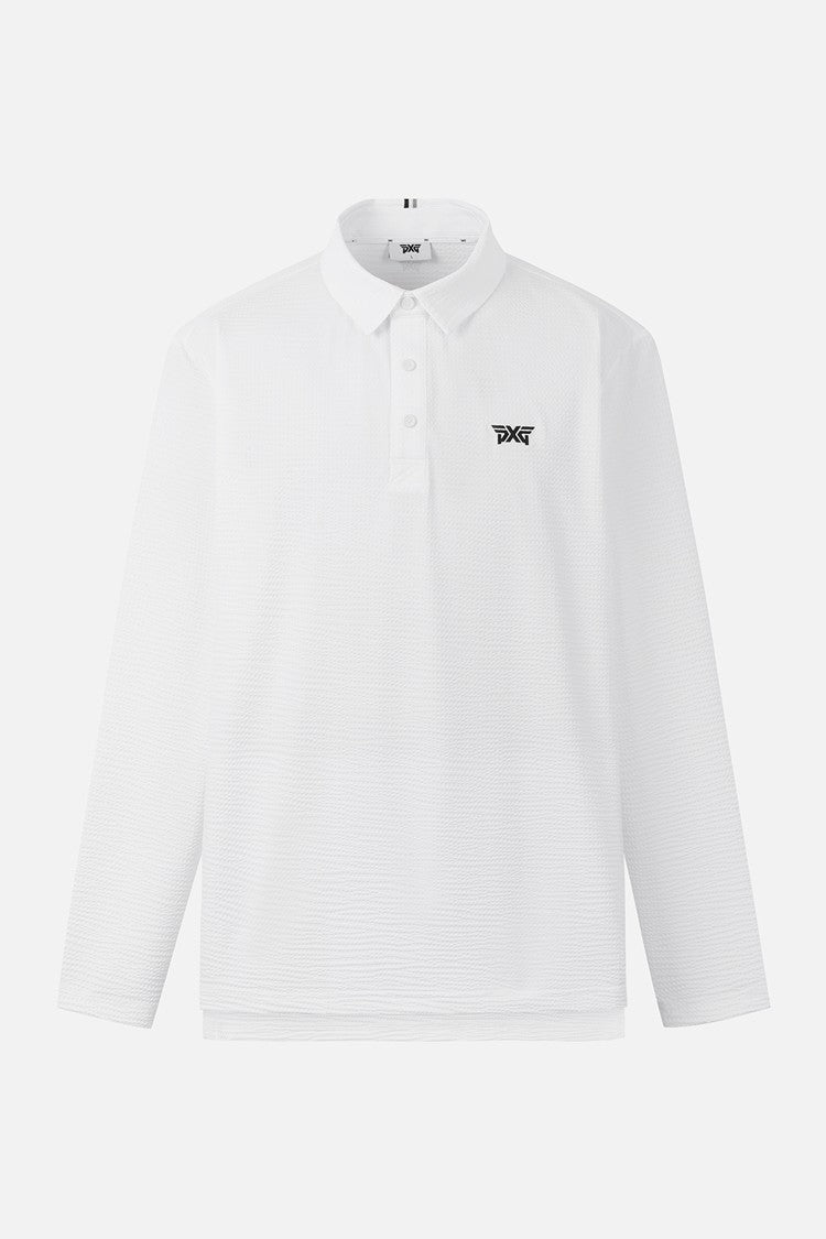 MNS TEXTURED COLLAR LS
