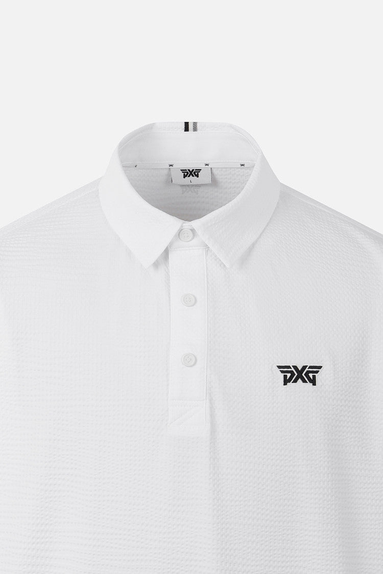 MNS TEXTURED COLLAR LS