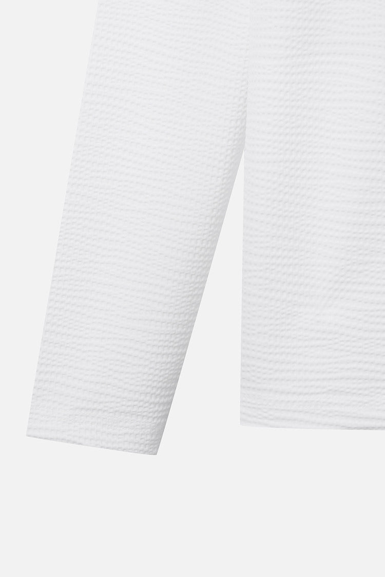 MNS TEXTURED COLLAR LS