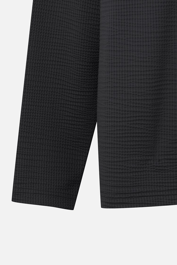 MNS TEXTURED COLLAR LS