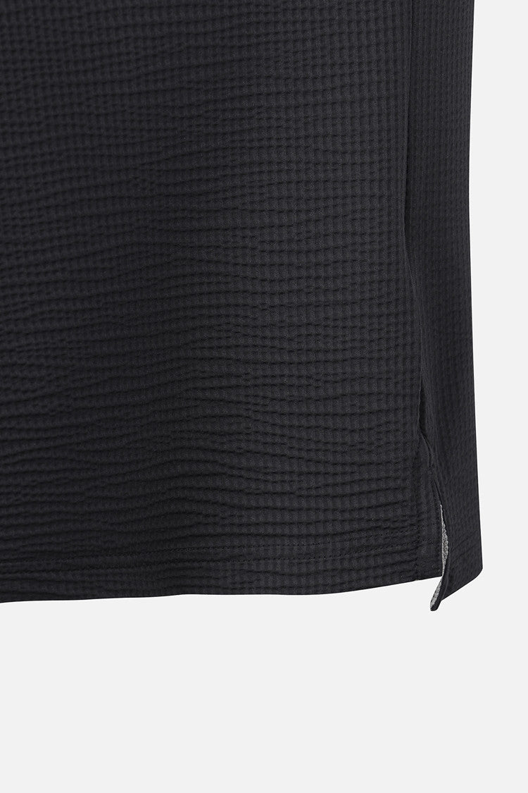MNS TEXTURED COLLAR LS